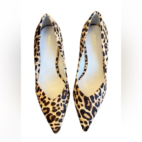 Kiki & Palenki Franky Brown/Black Calf hair stiletto. Animal print pumps size 9 - Picture 2 of 9